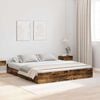 vidaXL Storage Bed Frame Smoked Oak 180 x 200 cm Engineered Wood