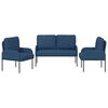 vidaXL Sofa Sets with Cushion 3 pcs Blue 115 x 56 x 80 cm Plywood