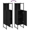 vidaXL Bathroom Furniture Set with Shelf Black Oak 33 x 33 x 120.5 cm
