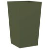vidaXL Garden Planter Olive Green 45x45x75 cm Steel