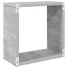 vidaXL Wall Cube Shelves 6 pcs Concrete Grey 30x15x30 cm