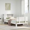 vidaXL Bookcase Bed without Mattress White 75x190cm Small Single Solid Wood Pine