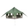 vidaXL Family Tent Green 10-Person 185T Polyester with PU Coating
