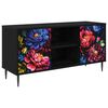 vidaXL TV Cabinet KIEL 102 x 33 x 51 cm Black Oak Engineered Wood