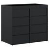 vidaXL Wheelie Bin Storage for 2 Bins Black 136 x 77.5 x 121.5 cm