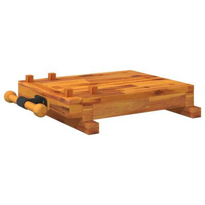 vidaXL Workbench Tabletop with Vice 52x44x9.5 cm Solid Wood Acacia