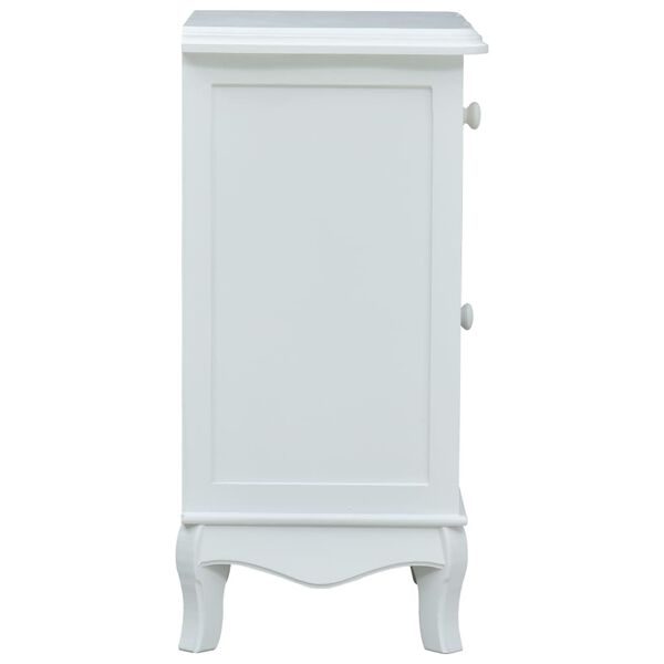 vidaXL Bedside Cabinet White and Grey 40x30x62 cm MDF