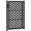 vidaXL Garden Gate Black 100x150 cm Steel Cross Design