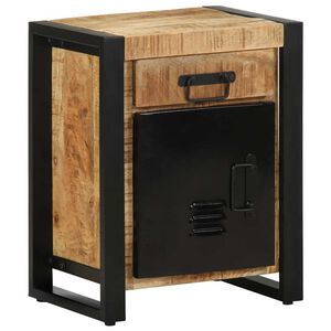 vidaXL Bedside Cabinet 40x30x50 cm Solid Rough Wood Mango
