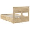 vidaXL Bed Frame with Drawer Sonoma Oak 120 x 200 cm Engineered Wood