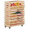vidaXL Vegetable Trolley 57x30x80 cm Solid Pinewood