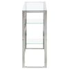 vidaXL Console Table Silver Stainless Steel and Tempered Glass