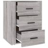 vidaXL Bedside Cabinet Grey Sonoma 50x36x60 cm Engineered Wood