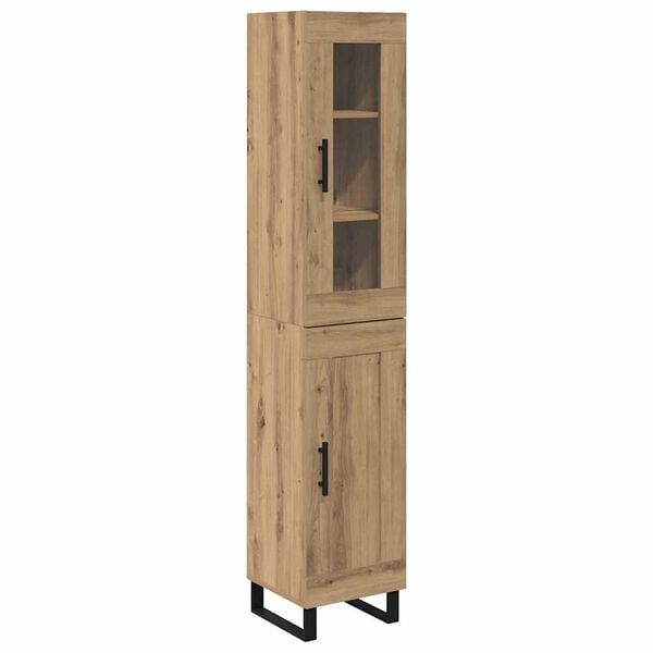 vidaXL Highboard Artisan Oak 34.5 x 34 x 180 cm Engineered Wood