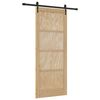 vidaXL Sliding Door ORKDAL Brown 86 x 211 cm Solid Pine Wood
