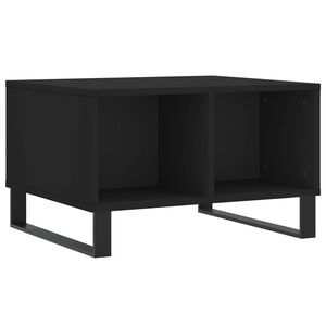 vidaXL Coffee Table Black 60x50x36.5 cm Engineered Wood