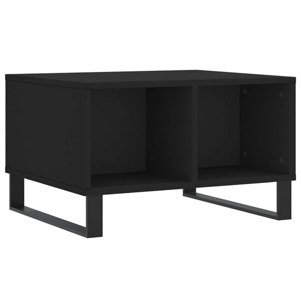 vidaXL Coffee Table Black 60x50x36.5 cm Engineered Wood