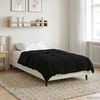 vidaXL Summer Duvet Quilted Black 135 x 220 cm Microfiber