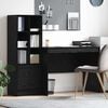 vidaXL Desk with Drawer 2 pcs Black Oak