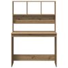 vidaXL Desk with Shelves Artisan Oak 102x45x148 cm Engineered Wood