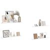 vidaXL Wall Shelf 4 pcs White Marble 80 x 9 x 3 cm Engineered Wood
