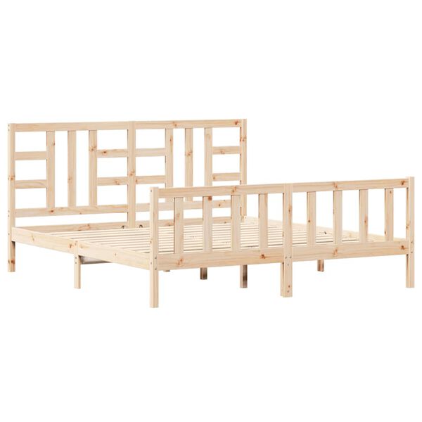 vidaXL Bed Frame without Mattress Solid Wood Pine