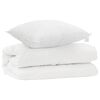 vidaXL Duvet Set with Pillow 2 pcs White Microfibre