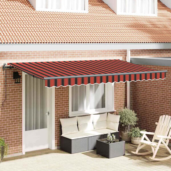 vidaXL Retractable Awning Orange 350 x 200 cm Fabric