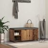 vidaXL Hall Bench Old Wood 100 x 38 x 46 cm Engineered Wood and Fabric