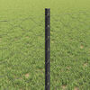 vidaXL Fence with Post Grey 0.6 x 50 m Steel and PVC