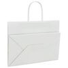 vidaXL Paper Bags 50 pcs with Handles White 32x17x25 cm