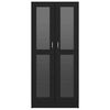 vidaXL Vitrine Cabinet Black 82.5x30.5x185 cm Engineered Wood