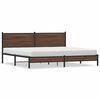 vidaXL Metal Bed Frame without Mattress Brown Oak 200x200 cm