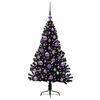 vidaXL Artificial Pre-lit Christmas Tree Black 120 cm PVC