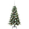 vidaXL Artificial Hinged Christmas Tree Green 120 cm PE and PVC