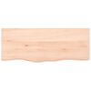 vidaXL Wall Shelf 100x40x(2-6) cm Untreated Solid Wood Oak