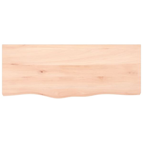vidaXL Wall Shelf 100x40x(2-6) cm Untreated Solid Wood Oak