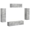 vidaXL TV Cabinet 5 pcs Concrete Grey
