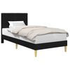 vidaXL Bed Frame with Headboard Black 90 x 190 cm Fabric