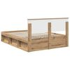 vidaXL Bed Frame Artisian Oak 140 x 200 cm Solid Pine Wood