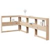 vidaXL Bookcase Headboard L-Shaped 90 cm Solid Wood Pine