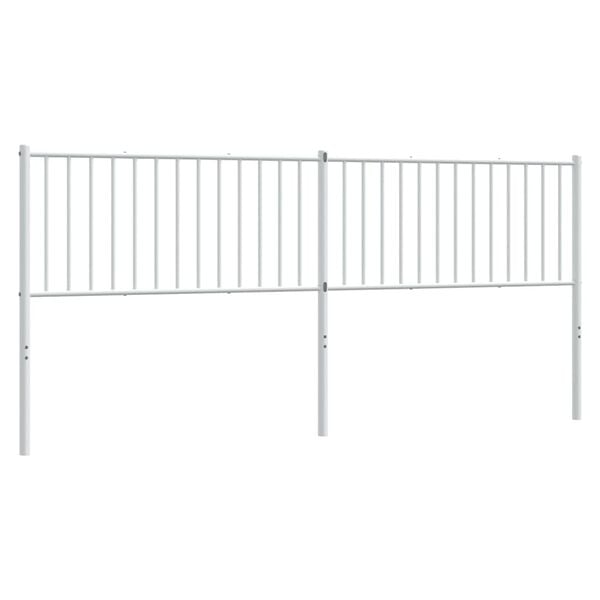 vidaXL Metal Headboard White 200 cm