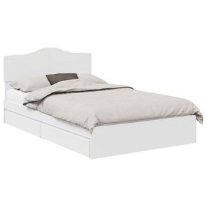 vidaXL Storage Bed with Headboard White 120 x 190 cm Engineered Wood