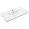 vidaXL Bathroom Washbasin Frame with Built-in Basin White Iron