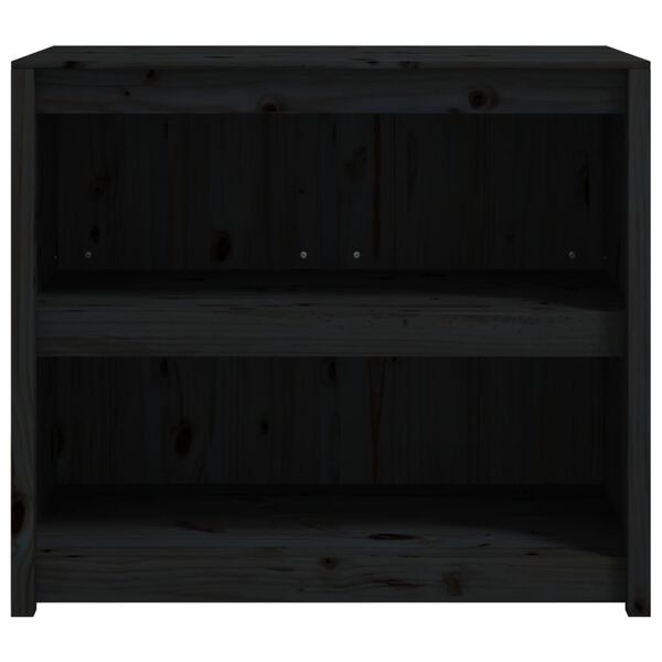 vidaXL Outdoor Kitchen Cabinet Black 106x55x92 cm Solid Wood Pine