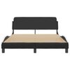 vidaXL Bed Frame "Dover" Black and White 135x190 cm Double Faux Leather