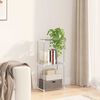 vidaXL Tubular Shelf with Storage White 43 x 27 x 90 cm Aluminium