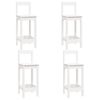 vidaXL 5 Piece Bar Set White Solid Wood Pine