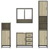 vidaXL 4&nbsp;Piece Bathroom Furniture Set&nbsp;Sonoma Oak Engineered Wood