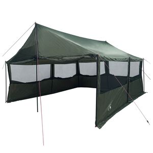 vidaXL Family Tent Army green 450 x 400 x 265 cm Polyester and Steel